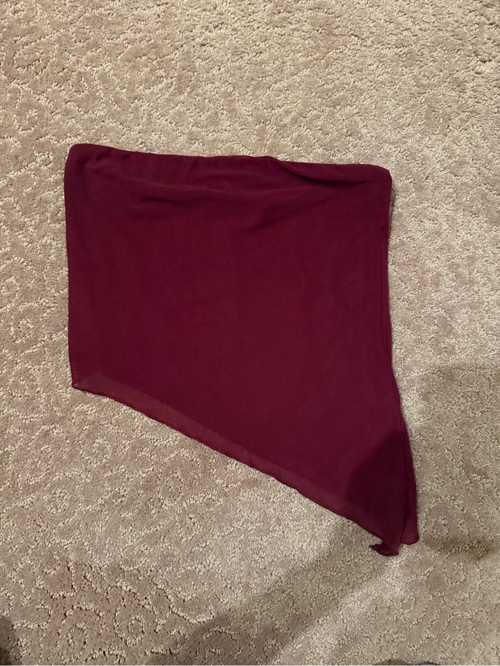 Edikted Asymmetrical Wine-Red Skirt